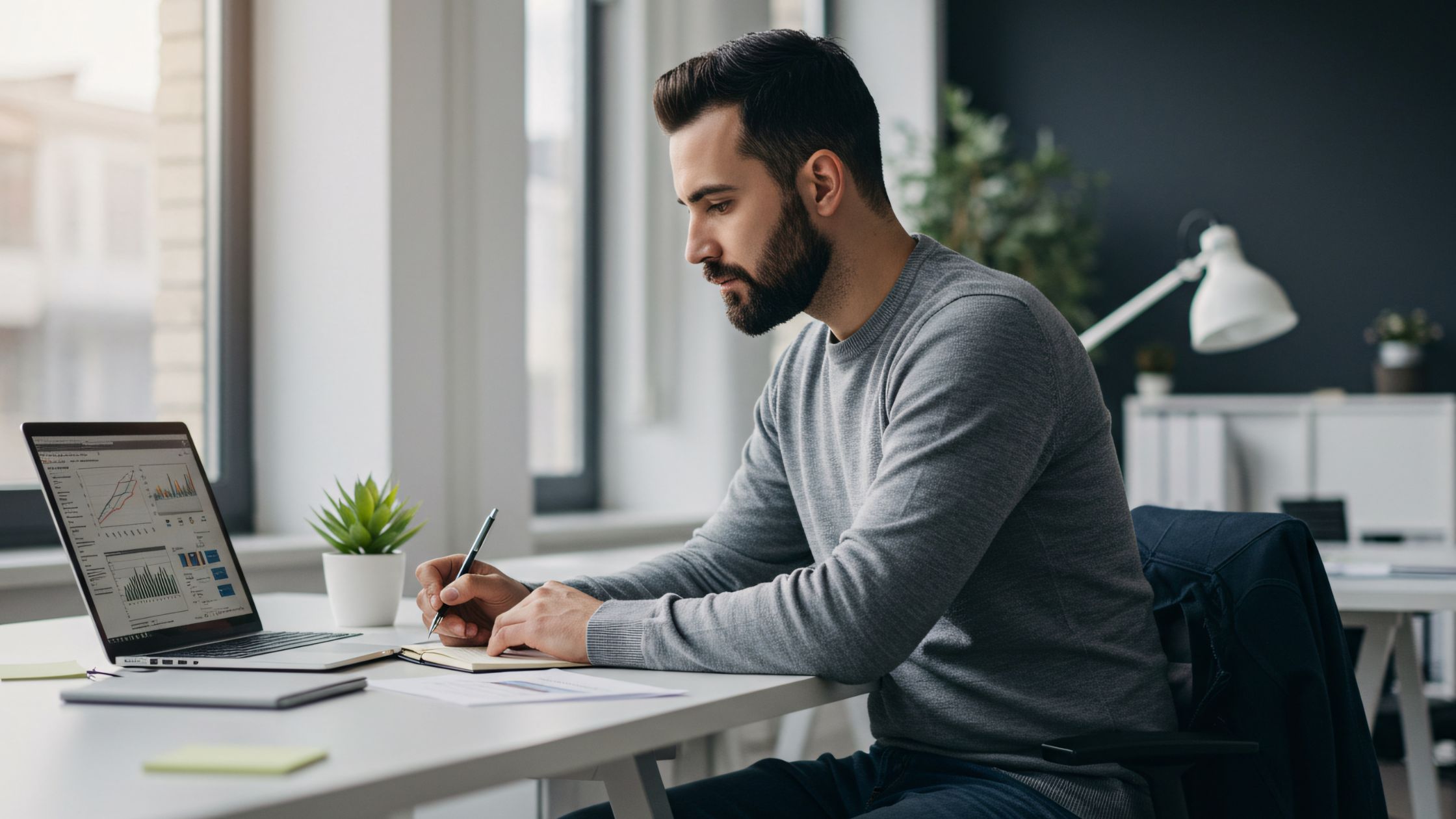 imprenditore che prepara checklist per audit fornitori