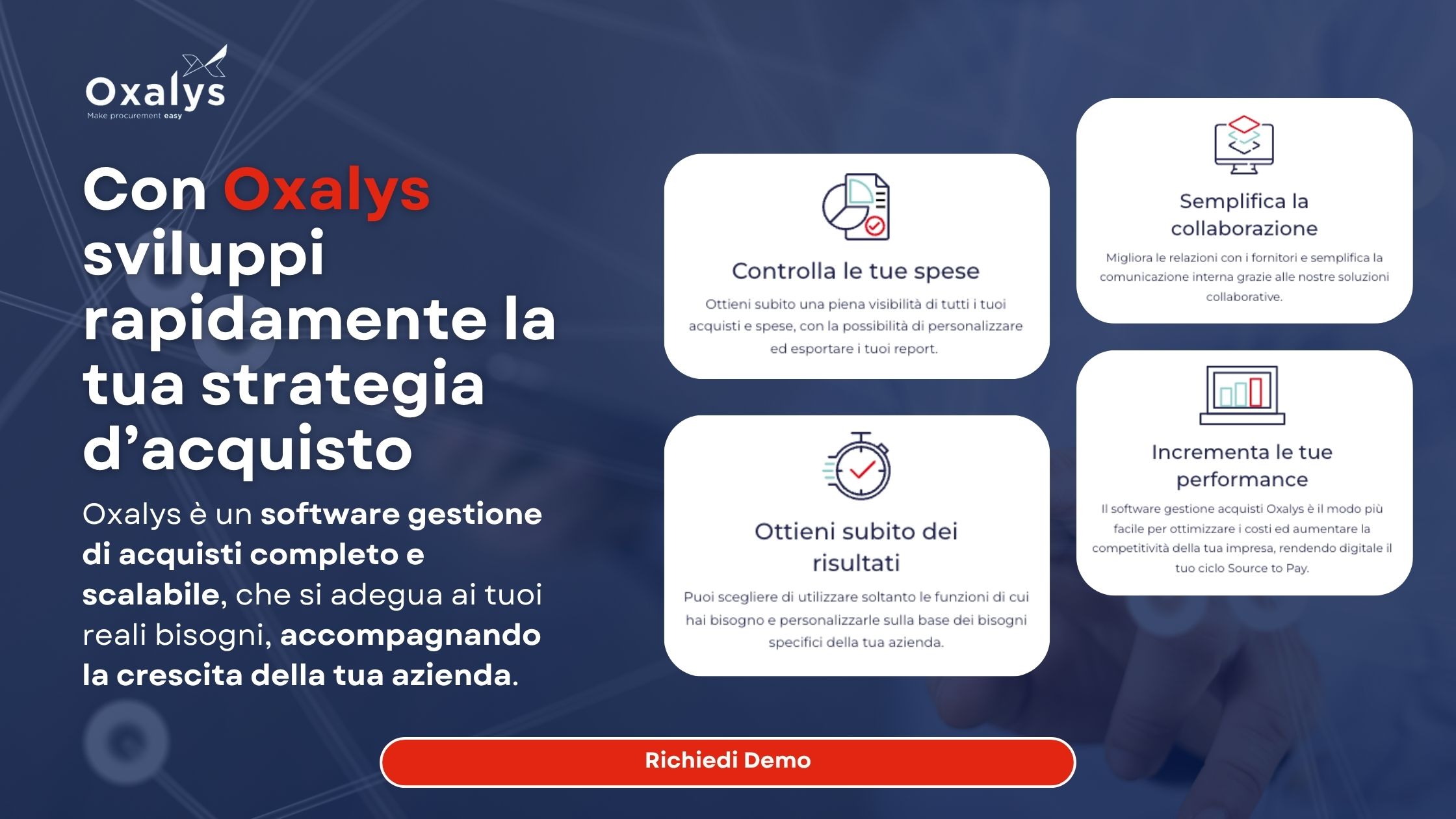oxalys, software eprocurement completo e scalabile che semplifica la software selection e aiuta le aziende a controllare spese, collaborare e migliorare le performance