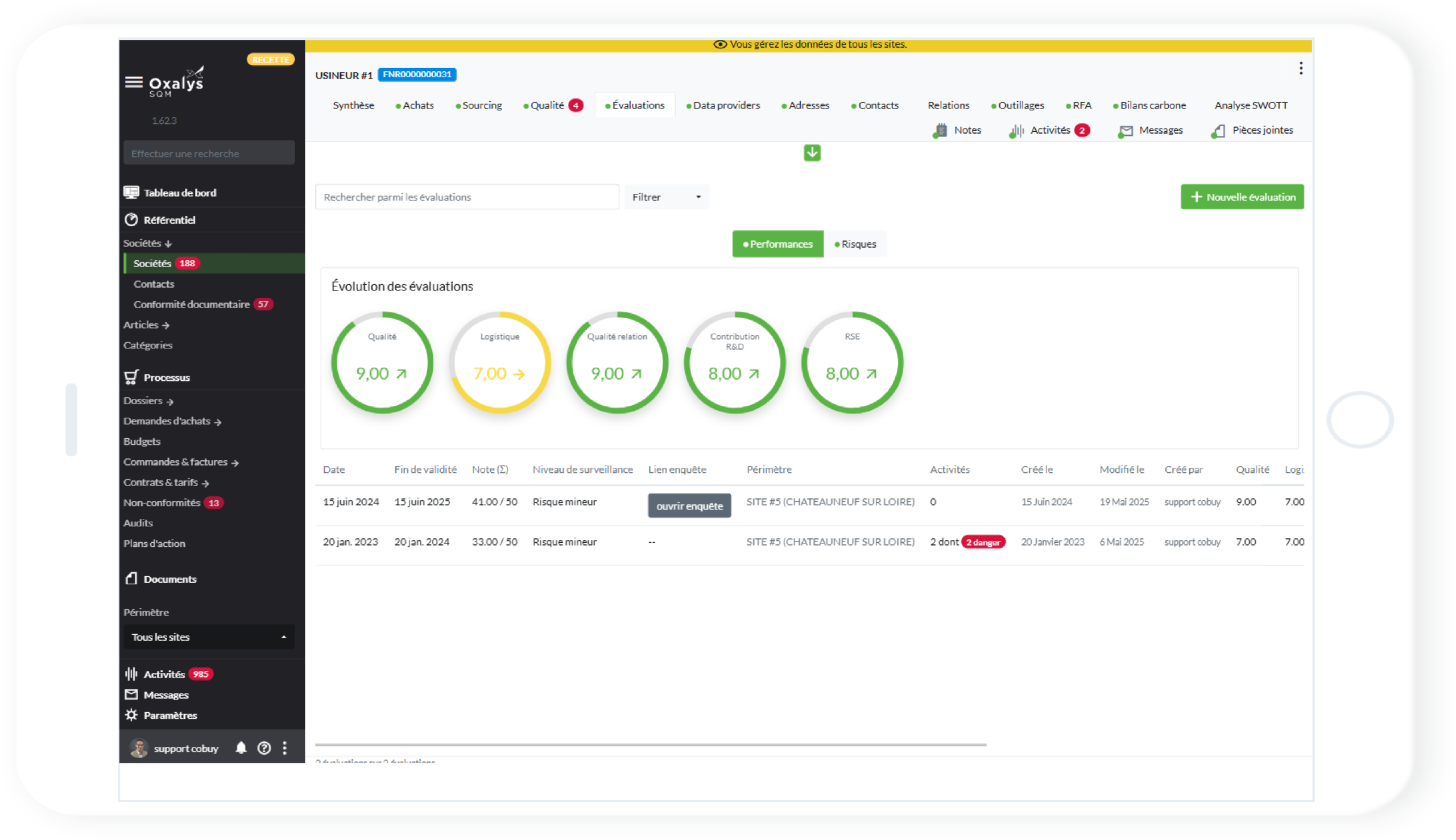 Valutazione fornitori 1 - scalata
