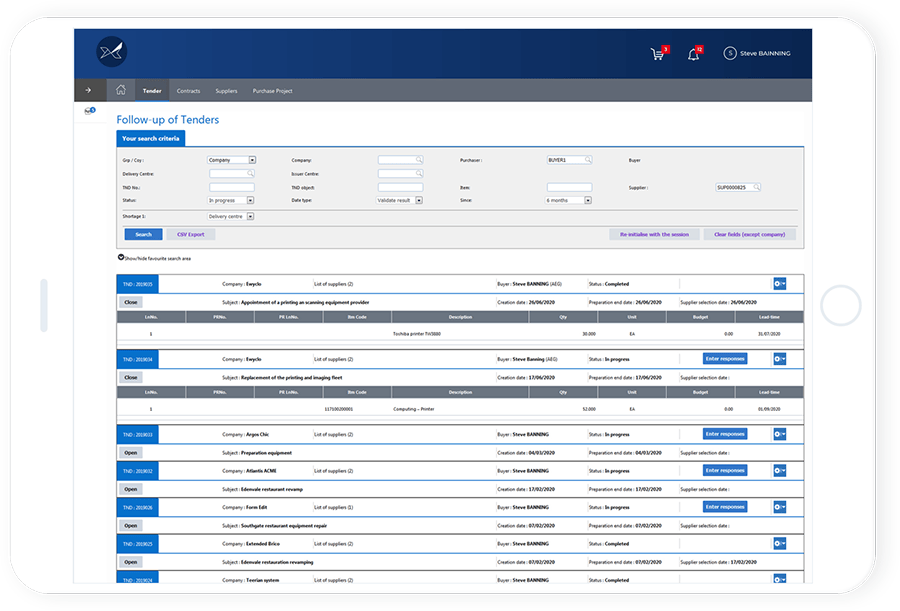 Il software di gestione di gare d'appalto e consultazioni Oxalys vi permette di semplificare e dematerializzare le vostre procedure