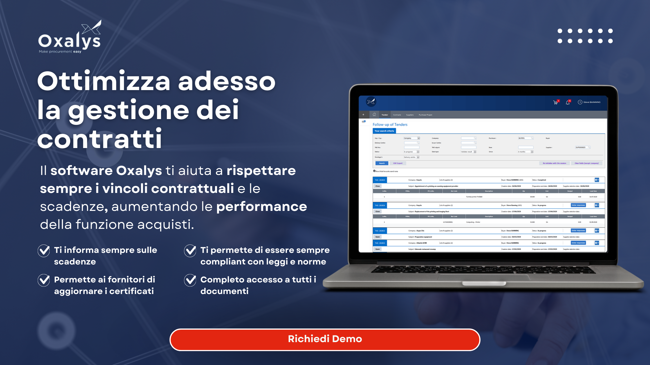 software ottimizzazione gestione contratti
