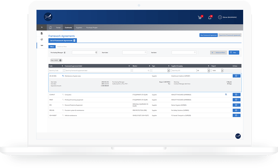 Il Software di gestione di contratti e accordi Oxalys vi permette di digitalizzare i vostri contratti fornitori dalla negoziazione fino alla gestione dei vostri accordi-quadro