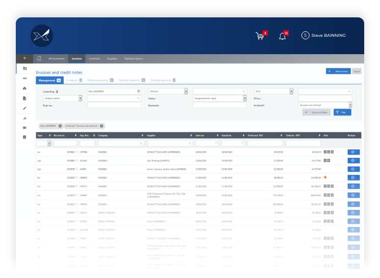 Software di gestione delle fatture fornitori Oxalys