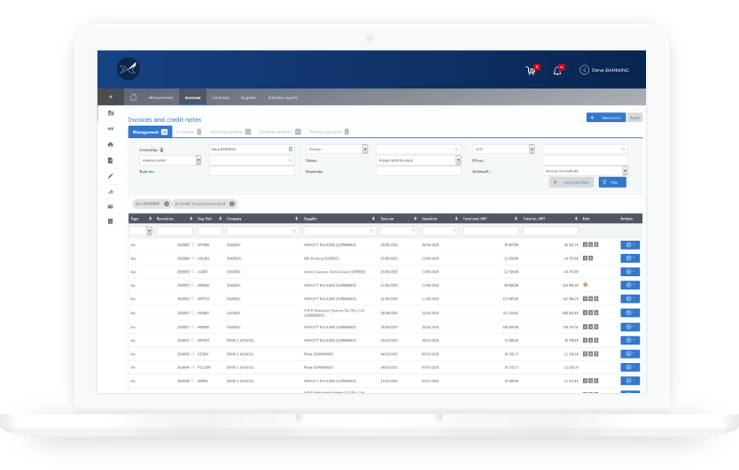 The Oxalys supplier invoice management solution automates the invoice processing process.