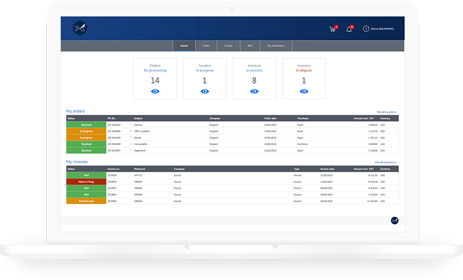 The Oxalys supplier portal speeds up the supplier onboarding process thanks to a dedicated communication channel with all the company's stakeholders (procurement, quality, accounting, etc.).